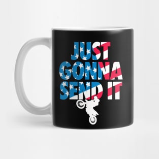 Just gonna send it American Flag Motocross Mug